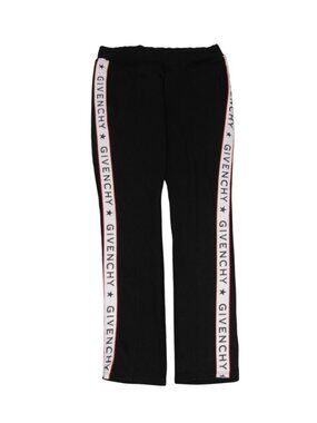 Givenchy Womens Tape Logo Sweat Pants Size US 12 Black White Red Joggers Track